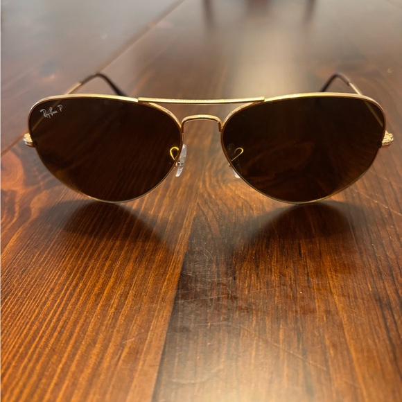 Ray-Ban Other - Ray-Ban Gold Frame Brown Lens Aviator Sunglasses